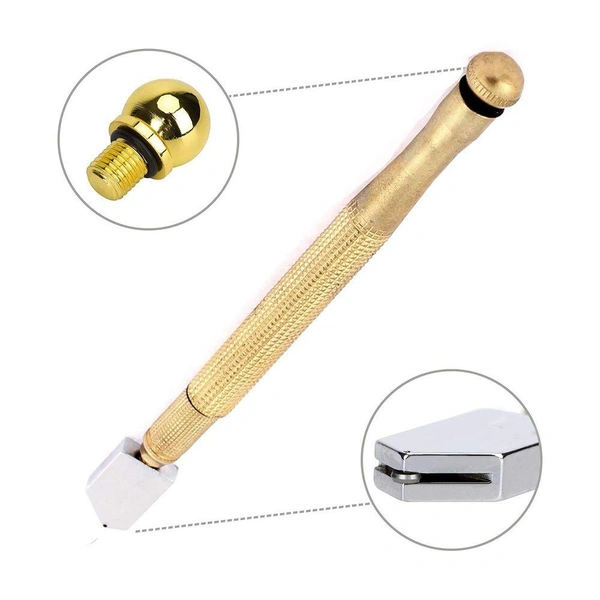 0458 Metal Glass Cutter, Gold
