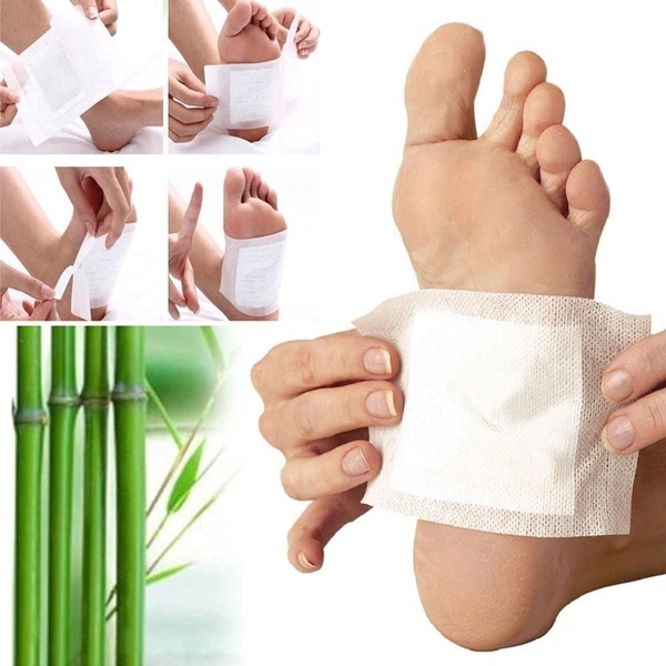0644 kinoki Cleansing Detox Foot Pads, Ginger & salt Foot Patch -10pcs (Free Size, White)