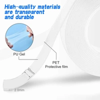 0882 Double Sided Nano Adhesive Tape, 3 meter Washable Traceless Nano Gel Tape, Multipurpose