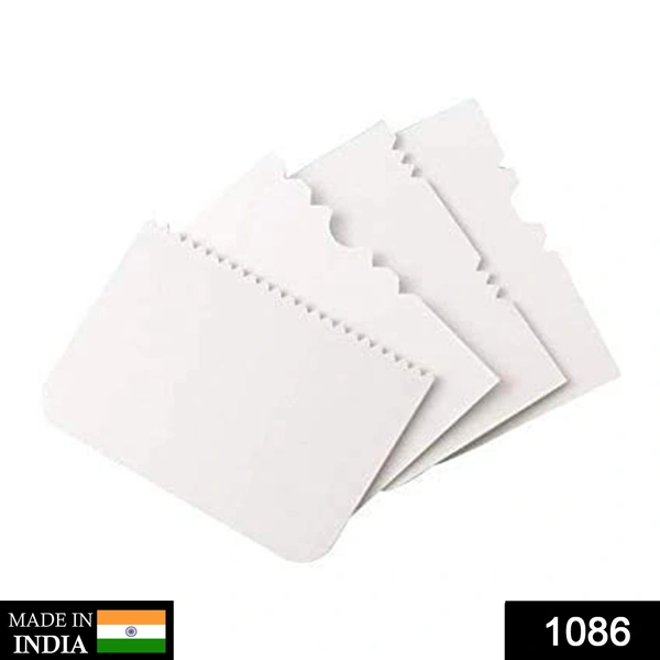 1086 Side Scraper for Cake with Edge Cake Decorating Tools (4 pack)