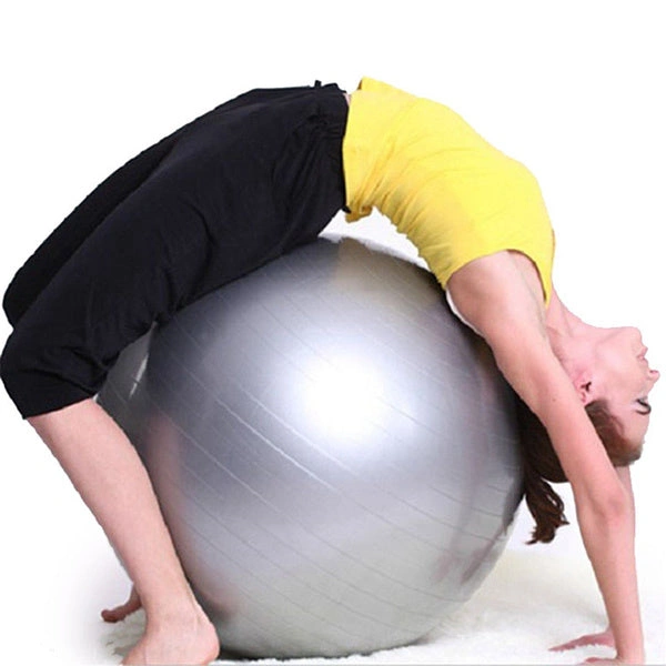 1592 Anti-Burst Exercise Heavy Duty Gym Ball (Multicolour) (75Cm) (No Box & No Pump)