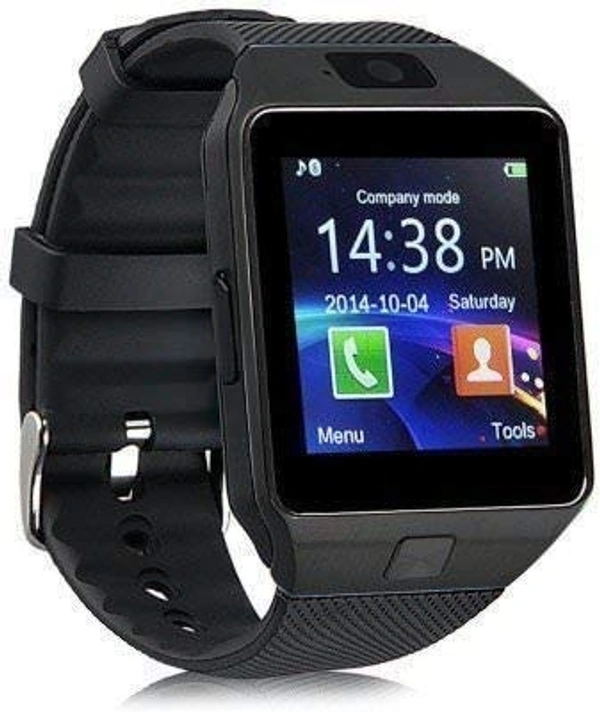 DZ09 Smart Watch Accessories with Camera, Touch Screen, Sim Card & SD Card Support for Smartphones - Black
