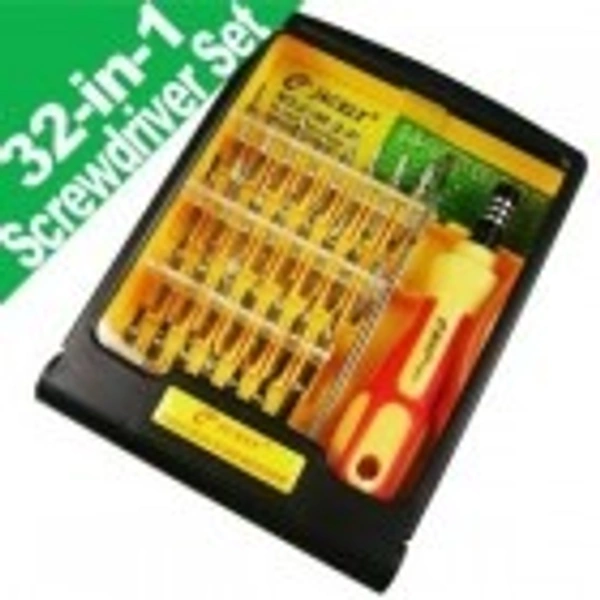 MVS MVS 32 in 1 Flatted Screwdriver Tool Kit For Mobiles, PDA, Laptop. - 0.010, Yellow , 0.250