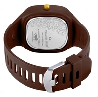 MVS Square Multi Dial Analog Silicon Strap Stylish Designer Analog Watch - for Boys - Brown