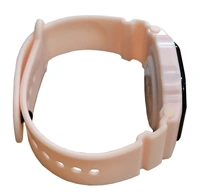 MVS Fashionable Octagon Digital Unisex Watch with Large Digits - Peach