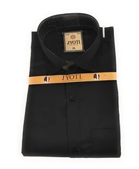 Men's Cotton Blend | Regular Fit | Plain & Printed | Formal Shirt | (Pack of 2 ) - Black, L