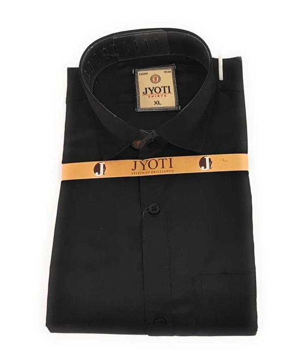 Men's Cotton Blend | Regular Fit | Plain & Printed | Formal Shirt | (Pack of 2 ) - Black, L