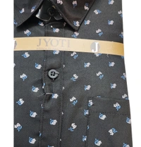 Men's Cotton Blend | Regular Fit | Plain & Printed | Formal Shirt | (Pack of 2 ) - Black, L