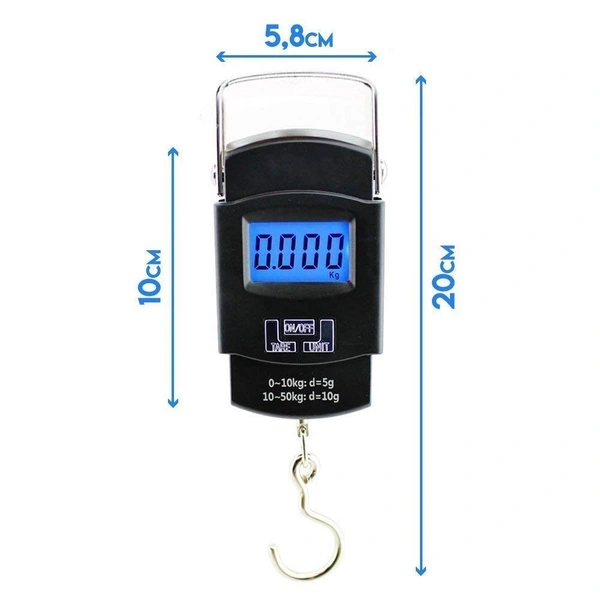 MVS 50 kg scale- Portable Weighing Scale machine - Black, Standard