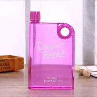 MVS DO YOUR BEST Water Bottle Sport Outdoors Notebook Creative Plastic A5 Memo 380 ml Bottle-Pink - Pink, Free