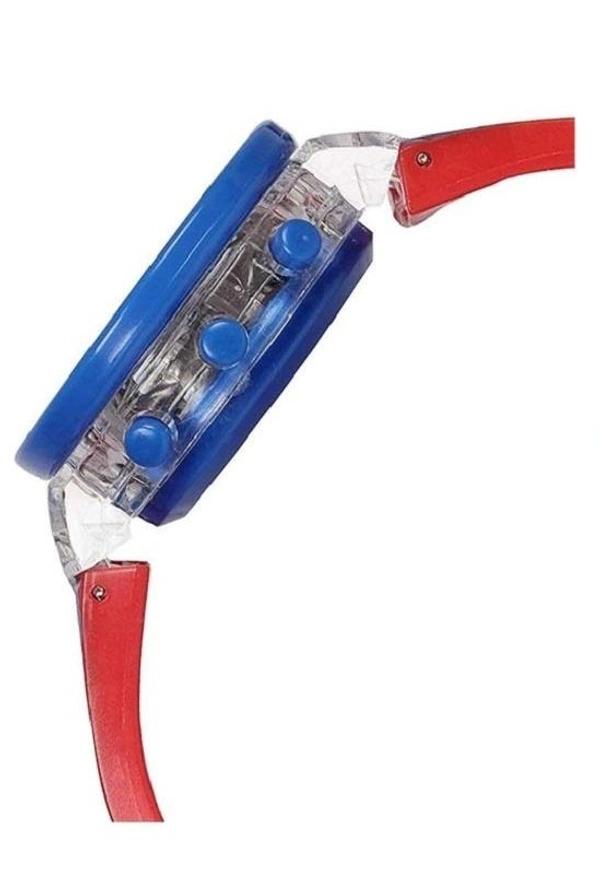 MVS Classic Glowing Watch With 7 Colors Fleshing Lights-Spiderman - Red(Spiderman), Free