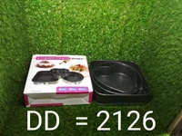 2126 Cake Mould Pan Set Baking Tray Removable Cake Mould Black (3 Pack)