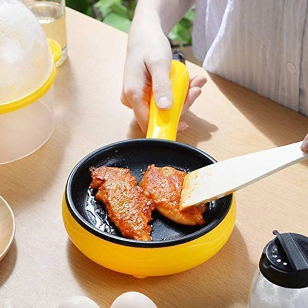 2150 Multi functional Electric 2 in 1 Egg Frying Pan with Egg Boiler Machine Measuring Cup with Handle