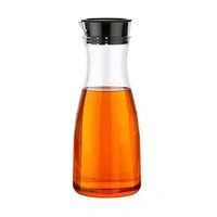 2252 1 Litre Water Juice Milk Jug with Lid Transparent (Multi Colour)