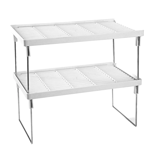 2310 Plastic 2 Layer Multi-Purpose Kitchen Storage Basket Rack