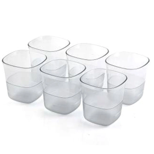 2358 Plastic Transparent Unbreakable Lemon Juice Jug Set and 6 pcs Glass