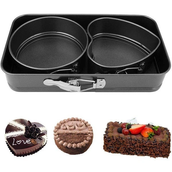 2379 Multiple Shape Metal Moulds for Baking Non-Stick Cake Tins