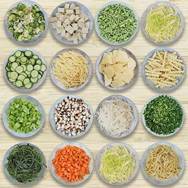 2415 Vegetable Cutter Chopper Chipser for Kitchen 12 in 1 (11 Blade and 1 Peeler)