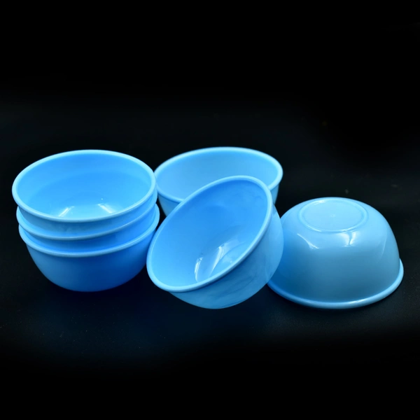 2425 Small Plastic Bowl Set, Microwave Safe Unbreakable, Set of 6 (Mix Color)