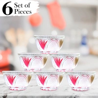 2566 Safe Round Mixing Glass Bowl for Kitchen Storage (Set of 6 Pieces)