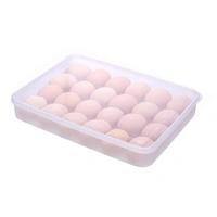 2645 24 Grids Plastic Egg Box Container Holder Tray for Fridge with Lid for 2 Dozen Egg Tray