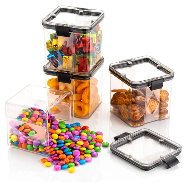 2763 4 Pc Square Container 700 Ml Used For Storing Types Of Food Stuffs And Items.