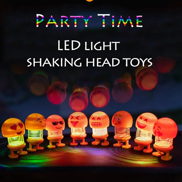 4714 Emoji Shake Car Dashboard Doll Dance for Car interior Decoration With LED Light
