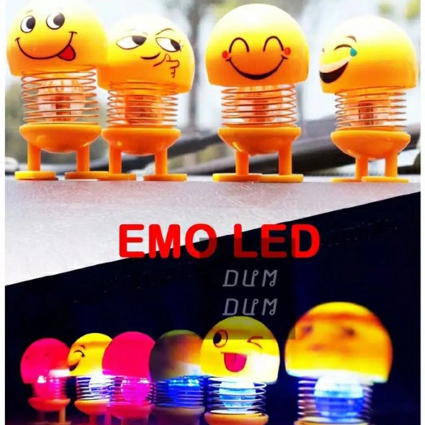 4714 Emoji Shake Car Dashboard Doll Dance for Car interior Decoration With LED Light