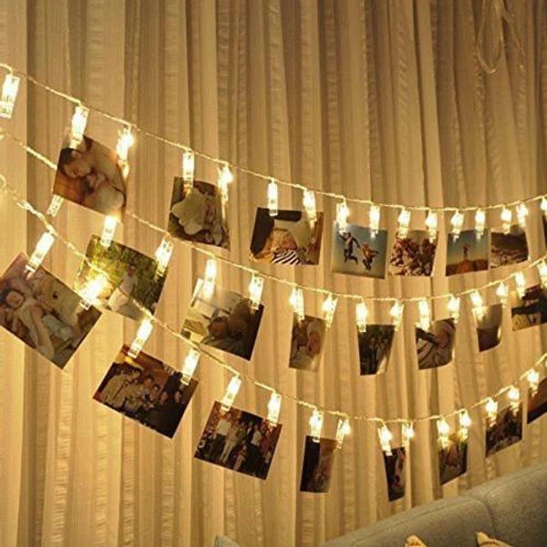 6015 Fairy Warm White Clip Lights for Photos ( 10Pc Clip )