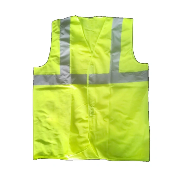 7437 Green Safety Jacket For Having protection against accidents usually in construction area s.