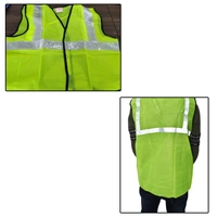 7437 Green Safety Jacket For Having protection against accidents usually in construction area s.