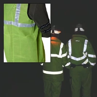 7437 Green Safety Jacket For Having protection against accidents usually in construction area s.