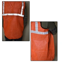 7438 Orange Safety Jacket For Having protection against accidents usually in construction area s.