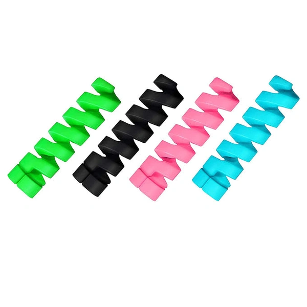 Spiral Charger Spring Cable Protector Data Cable Saver - 4 Pc