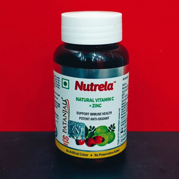 Patanjali Nutrela Natural Vitamin C + Zinc 60N - 60 Tablets