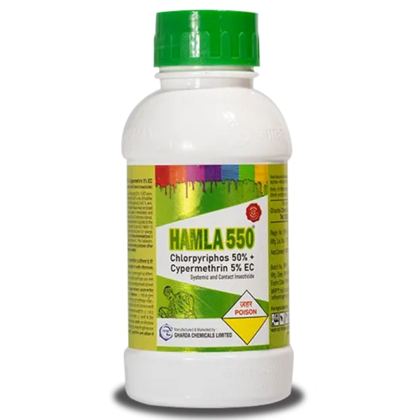 Gharda Hamla 550 Insecticide (Chlorpyriphos 50% + Cypermethrin 5% EC) - 500 ML