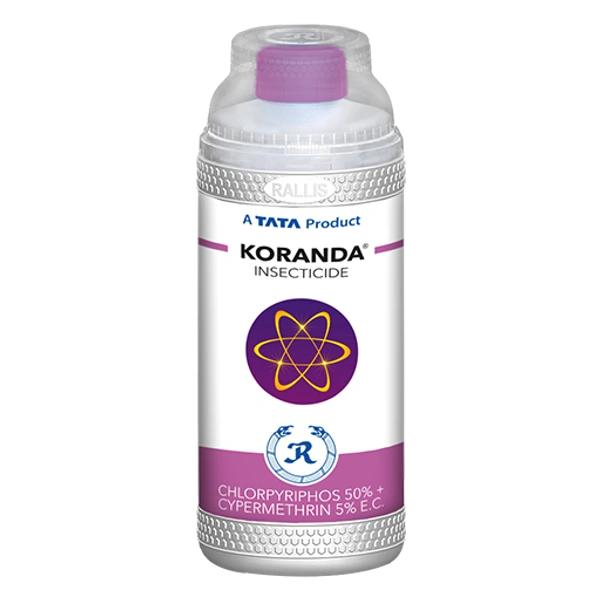 Tata Rallis Koranda (Chlorpyriphos 50% + Cypermethrin 5% EC) Insecticide - 500 ML