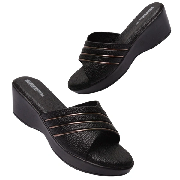 Stepee Soft Pillow Comfort Slippers For Women - Black