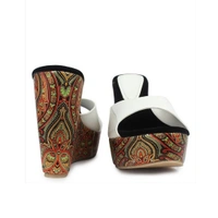 Stepee White Casual Platform wedges gola Slipper- 6 Pair set - White