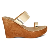 Stepee Platform weges Golden slipper for women - 6 Pair set - Golden