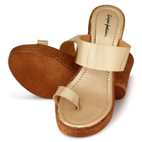 Stepee Platform weges Golden slipper for women - 6 Pair set - Golden