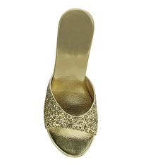 Stepee Golden Fancy Platform wedges gola Slipper- 6 Pair set - Golden