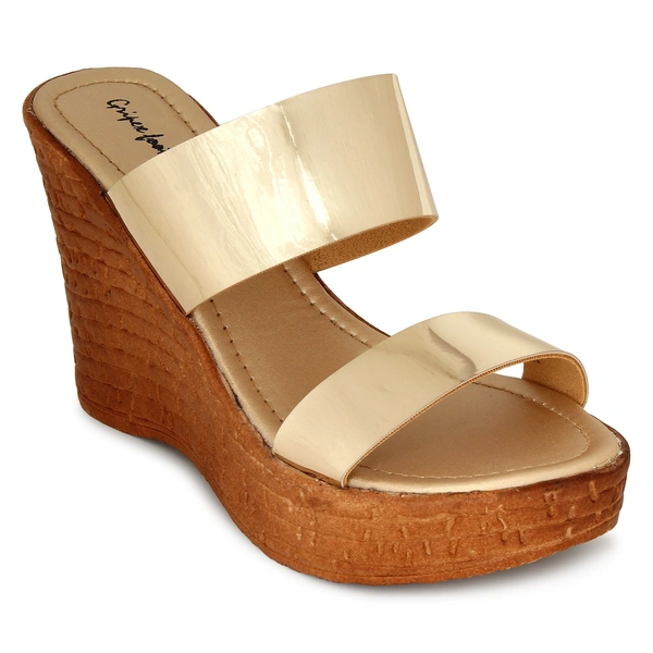 Stepee Platform weges Golden slipper for women - 6 Pair set - Golden