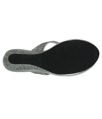 Stepee Silver Fancy Platform wedges gola Slipper- 6 Pair set - Silver