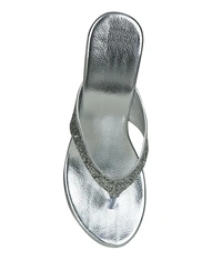 Stepee Silver Fancy Platform wedges gola Slipper- 6 Pair set - Silver