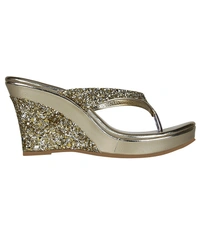 Stepee Golden Fancy Platform wedges gola Slipper- 6 Pair set - Golden