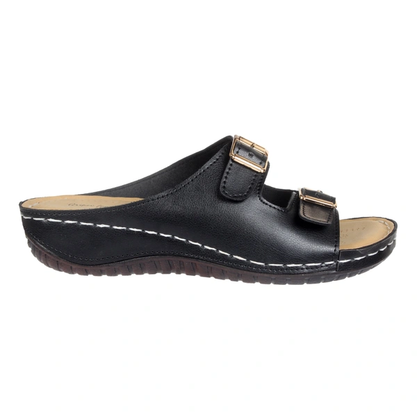 Doctor Slipper wityh Double buckle style for women - Black