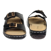 Doctor Slipper wityh Double buckle style for women - Black