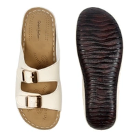 Doctor Slipper wityh Double buckle style for women - Cream