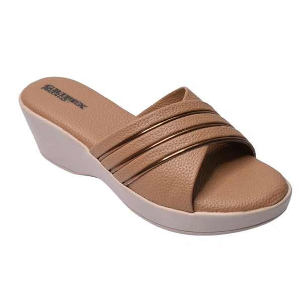 Stepee Soft Pillow Comfort Slippers For Women - Tan